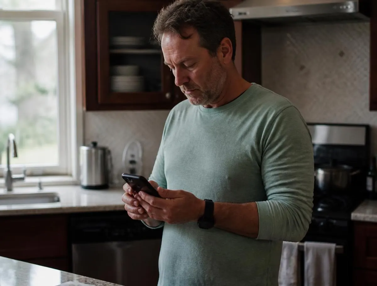 Customer viewing review request on phone